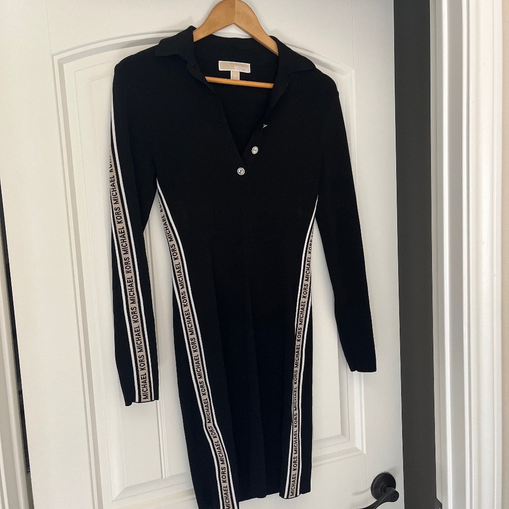 Michael Kors Logo Black Dress